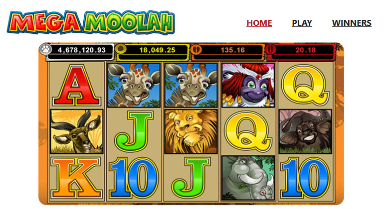 Redesign of the Mega Moolah website